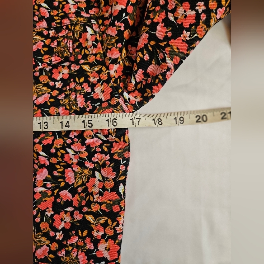 Social Standard By Sanctuary Black And Pink Floral Jean Jacket Size XL - Picture 8 of 13
